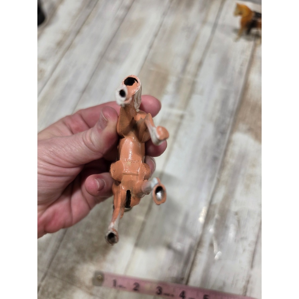 3-‎ Vintage Miniature Horse Figurines Black Chestnut Tan Japan Metal ToyREAD - Picture 8 of 11